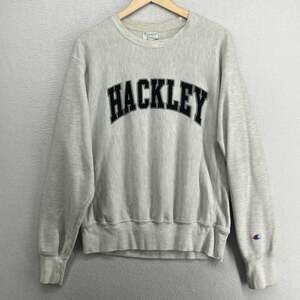 HACKLEY Sweatshirt M CHAMPION Reverse Weave Hornets Prep School Tarrytown Gray